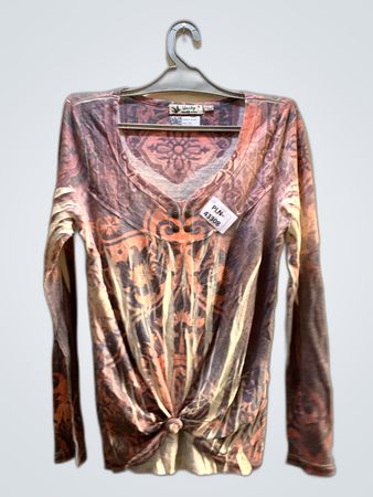 Unity World Wear Floral Print Long-Sleeve Blouse