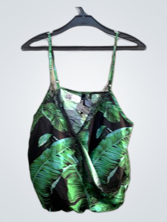 ELLI Green Banana Leaf Print Cami Top