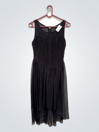 Unbranded Black Lace Fit-and-Flare Dress