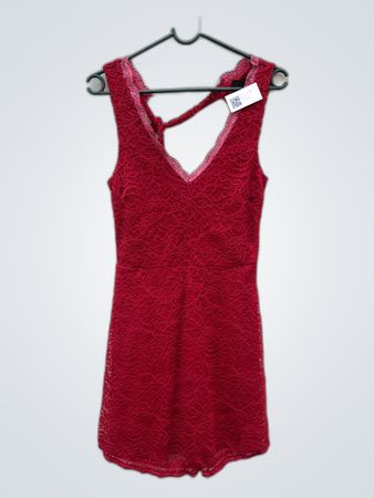Jennyfer Red Lace Mini Dress