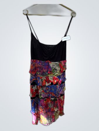 Astuces Multicolored Ruffle Cami Dress