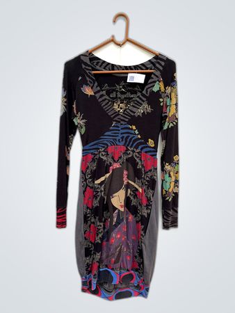 Desigual Long-Sleeve Printed Mini Dress