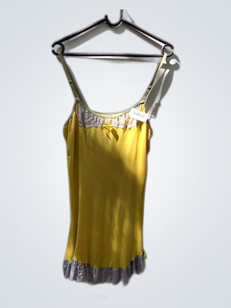 Yellow Lace Trim Cami Top
