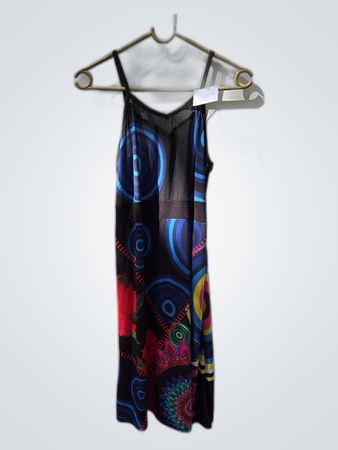 Unbranded Colorful Abstract Print Sleeveless Mini Dress