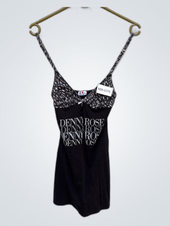 Denny Rose Leopard Print Graphic Cami Top