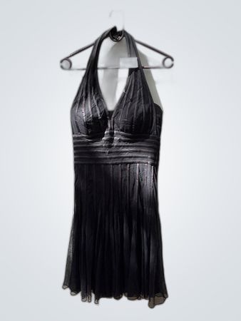Jake's Black Pleated Halter Dress