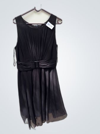 Wallis Petite Black Sleeveless Belted Dress