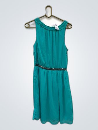 Zara Teal Sleeveless Mini Dress