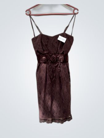 Unbranded Brown Lace Mini Dress