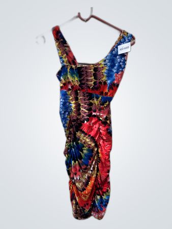 Unbranded Colorful Abstract Print Sleeveless Mini Dress