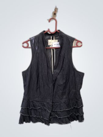 Banana Republic Ruffled Denim Vest