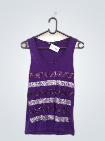 MEGI Sequin Stripe Tank Top