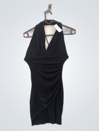 Unbranded Black Halter Mini Dress