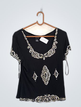 Black Embellished Top