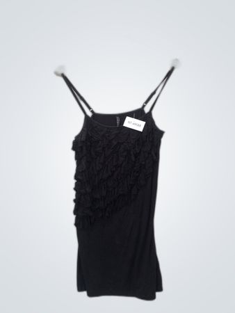 ZAMISU Black Ruffle Cami Top