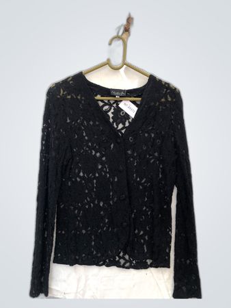 Kappahl Number One Black Lace Cardigan