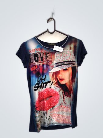 Free Lady Graphic Print T-Shirt