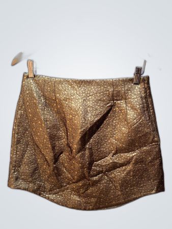 Zara Gold Metallic Mini Skirt