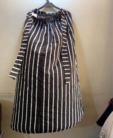 Unbranded Black and White Striped Maxi Skirt