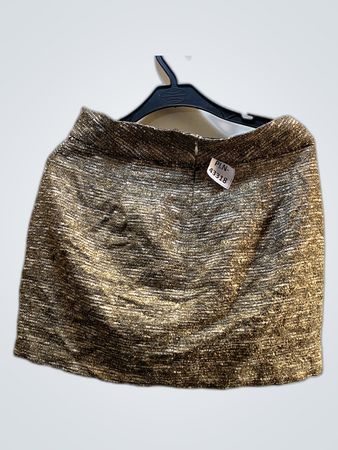 Zara Metallic Gold Mini Skirt