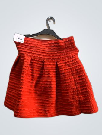 Red Knit Skirt