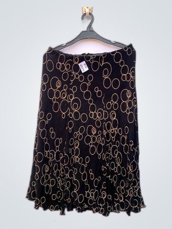 Sukhmani of London Black Circle Print Mini Skirt