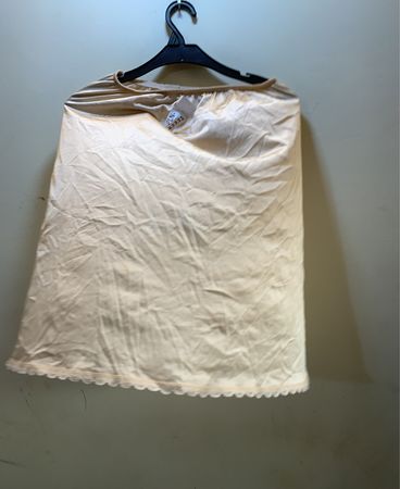 Warner's Beige Lace Trim Slip Skirt