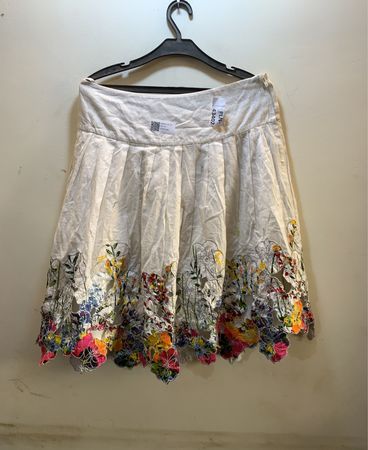 Faith Vintage Floral Embroidered Pleated Skirt