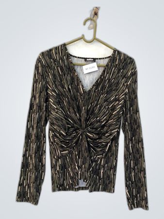 Dream Striped Twist Front Blouse