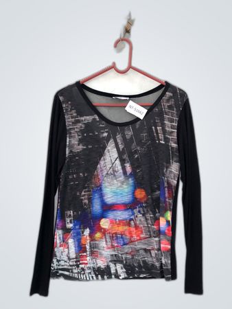 Cache Cache Printed Long-Sleeve Blouse