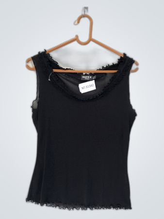 Mexx Black Ruffle Cami Top