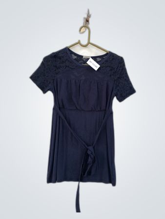 Intimissimi Navy Lace Sleeve Blouse