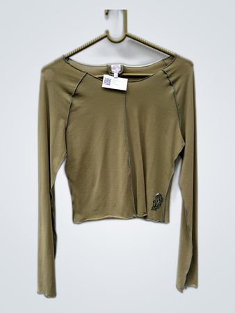 Olive Green Long Sleeve Top
