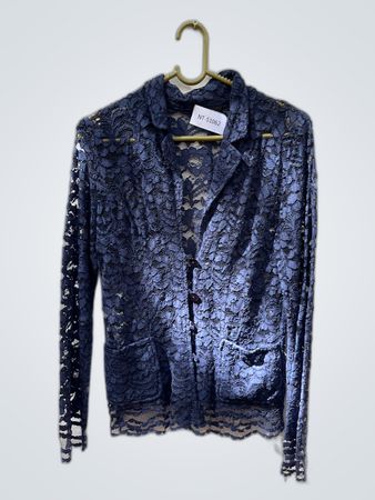 Navy Blue Lace Blazer