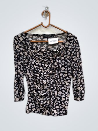 EMA Sheer Butterfly Print Blouse