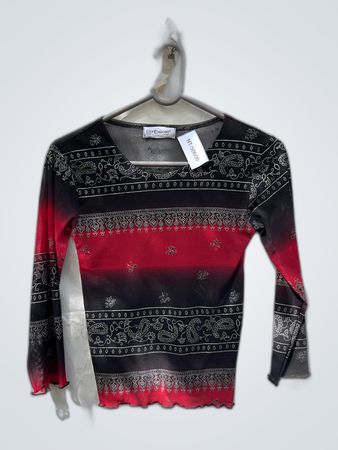 Catch One Paisley Long-Sleeve Blouse