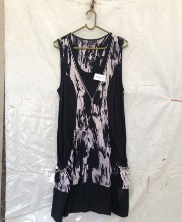 Black and Pink Abstract Dress