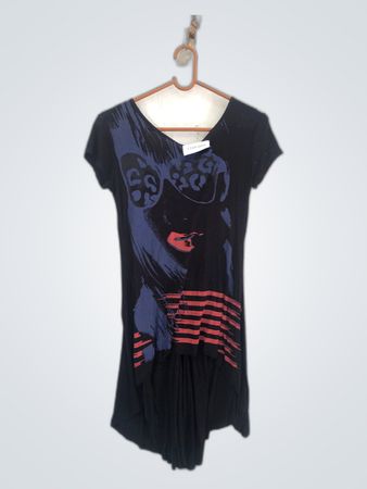 Unbranded Black Graphic Print Mini Dress