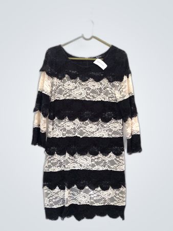 Black and White Lace Dress