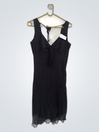 Black Tie Front Dress