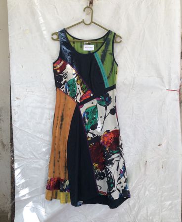 Alex Simplement Sleeveless Patchwork Dress