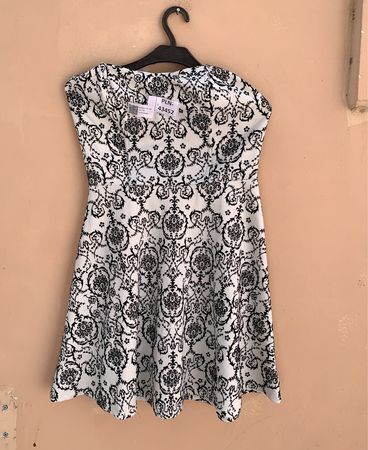Black and White Floral Dress