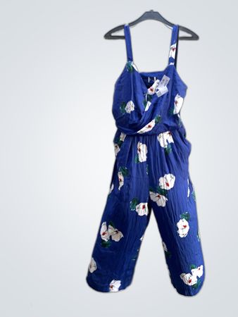 Blue Floral Jumpsuit