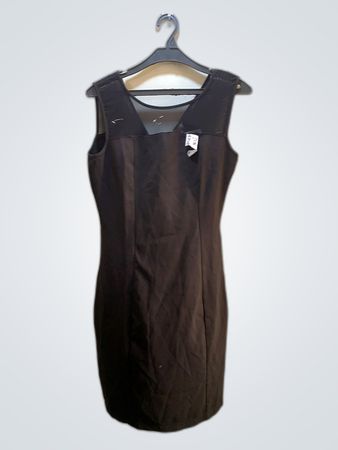 Camaïeu Black Sleeveless Mesh Panel Dress