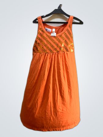 Faith Connexion Orange Sequin Trim Mini Dress