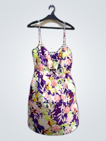 J.Crew Floral Print Spaghetti Strap Mini Dress