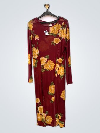 Long-Sleeve Floral Dress