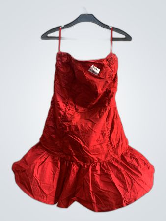 Red Ruffled Romper