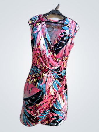 Multicolor Patterned Dress