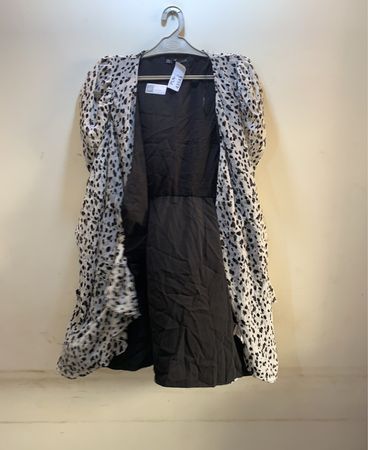 Zara Leopard Print Puffed Sleeve Cardigan